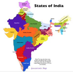 States of India Map